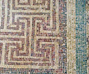 Detail of Geometric Tilework, House of Theseus, Paphos, Cyprus