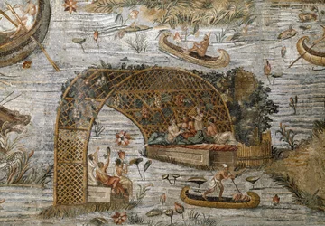 Detail of the Nilotic Mosaic of Preneste (Palestrina) from the Shrine of the Deity of Fortune Primigenia