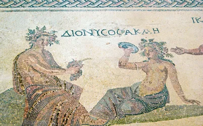 Dionysus Counseling the Nymph Akme, House of Dionysos, Paphos, Cyprus