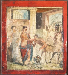 Fresco depicting centaur at wedding of Pirithous and Hippodamia from Pompeii, Italy