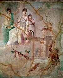 Heracles and Omphale (Roman Fresco from Pompeii)