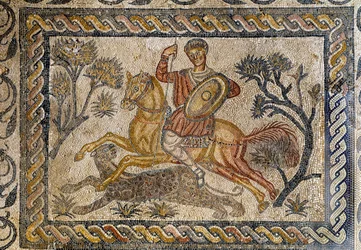 Panther hunting scene