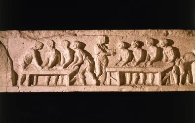 Relief Depicting Bakery, from the Tomb of Eurysaces the Baker, at Porta Maggiore, Rome, 50-20 BC