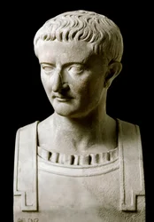 Bust of Tiberius (Tiberio Claudio Nerone) (42 BC-37 AD), Roman emperor