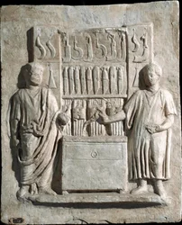 Low Relief of the Burial Stele by Lucio Cornelio Atimeto