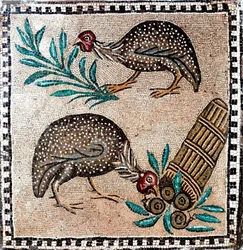 Mosaic Representing Guinea Fowl (1st or 2nd Century BC)