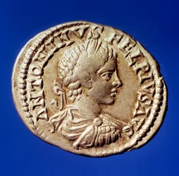 Roman Art: Silver Denier with the Effigy of the Roman Emperor Elagabal