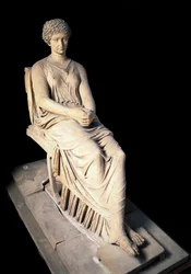 Roman art: statue of Agrippina the Elder (Agrippina) (14 BC-33), wife of Germanicus. 1st century AD. Naples, National Archaeological Museum