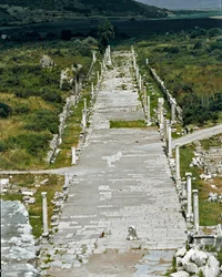 View of the Port Way connecting the port to the theatre, 2nd century