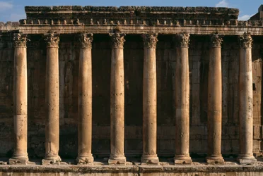 Temple of Bacchus, view of the colonnade