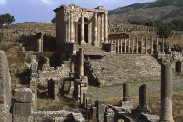 View of the Temple of the Septimian Family, High Imperial Period