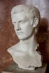 Bust of the Emperor Caligula (12 - 41 AD) marble
