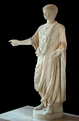 Child Dressed in the Toga and Wearing the Bulla, the Head is that of Nero Child