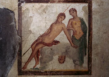 Echo and Narcissus, Fresco from Cubiculum in House of Ephebus, Pompeii (UNESCO World Heritage List)