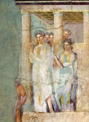 Fresco depicting Iphigenia in Tauris, from House of Pinario Ceriale in Pompeii, Campania, Roman Civilization
