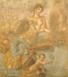 Fresco Depicting Orestes, Pylades, and Iphigenia, from House of Golden Cupids, Pompeii, Campania, Roman Civilization