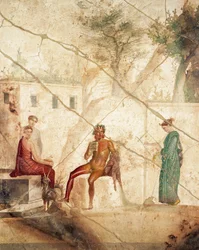 Fresco Depicting Pan Among Nymphs, from Pompeii, Italy