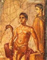 Fresco depicting Selene and Endymion, from House of Centenary, Pompeii, Campania, Italy