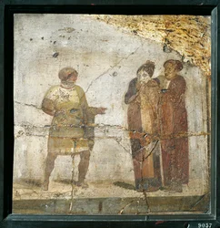 Theatre scene, fresco