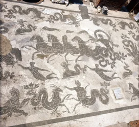 Ancient Ostia: Mosaic of the Baths of Neptune