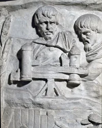 Roman Soldiers Near a Catapult Used During the First War in Dacia (Mould of 1862)