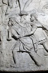 A Dacian Soldier Prisoner of Roman Soldiers, Mould of 1862, Column of Trajan, Rome