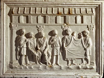 Low Relief Mold Representing Fabric and Tapestries