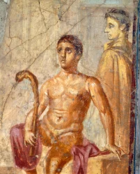Selene and Endymion, Fresco from House of Centenary, Pompeii, Campania, Roman Civilization