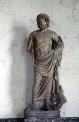 Statue of Aesculapus, god of medicine in the Roman religion. Louvre Museum, Paris