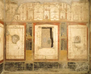 Wall Decoration in Fourth Pompeian Style, from House of Loreio Tiburtino, Pompeii, Campania, Roman Civilization