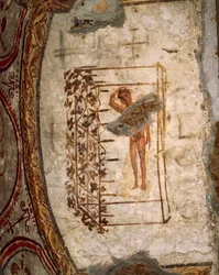 Youth, trellis and vines, 3rd-5th century AD