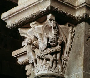 Abduction of Ganymede (carved capital)