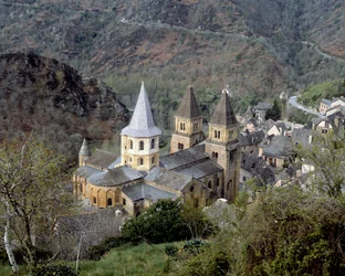 Aerial view of the abbey