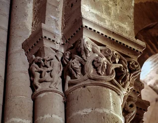 Carved capital of the nave