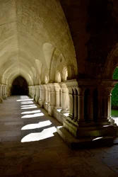 Romanesque Architecture: Gallery of the Cloister of the Cistercian Abbey of Fontenay, Burgundy