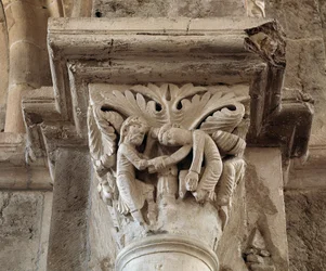 The death of Cain (carved capital)