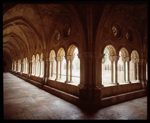 View of the cloister of the Cathedrale Sainte Thecle (Sainte-Thecle) in Tarragona