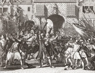 Lynch mob grabbing the de Witt brothers