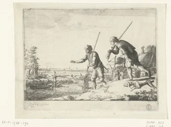 Two Soldiers by the Riverbank