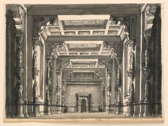 Stage Design, Interior of Gothic Hall