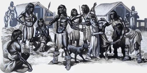 Indians with Two White Children