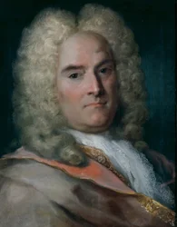 A Gentleman in a Gray Cape Over a Gold-Embroidered Coat
