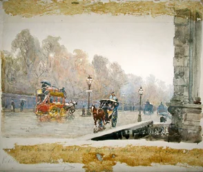 Grosvenor Place on a Wet Day