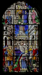 Window depicting the execution of St Denis