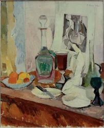 Still Life with Carafe and Sculpture