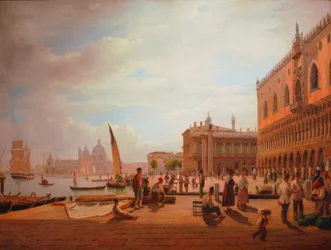 View of the Piazzetta of Venice with Doge
