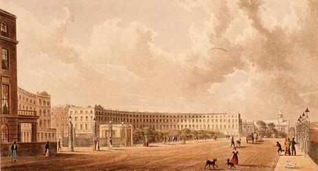 The Crescent, Portland Place, Aquatint Published in 1822