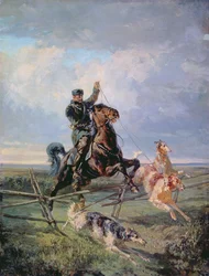Huntsman with the Borzois, 1872