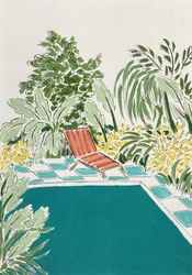 Relaxing Poolside Garden