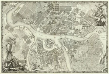 Map of Petersburg Book to the 50th Anniversary of the Founding of St. Petersburg, 1753